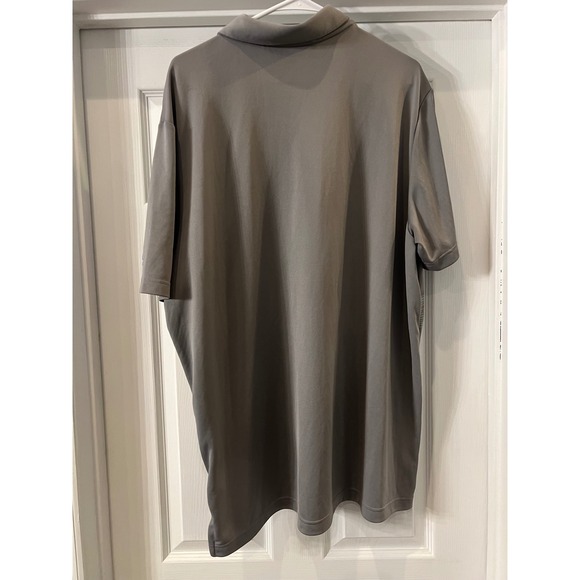 Adidas Golf Polo Shirt Gray Striped Athletic Training 2XL - Picture 6 of 6